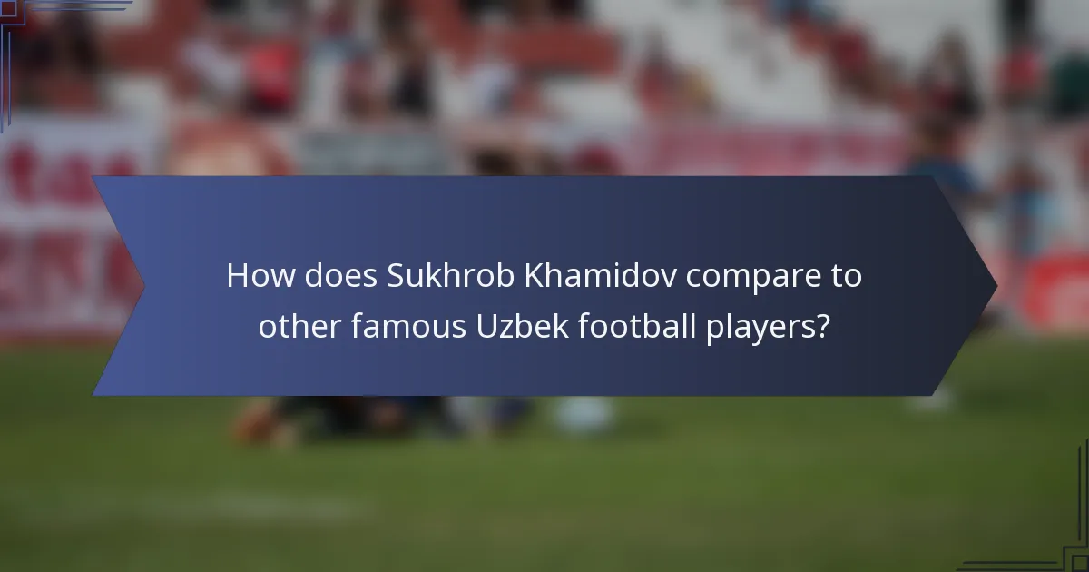 How does Sukhrob Khamidov compare to other famous Uzbek football players?