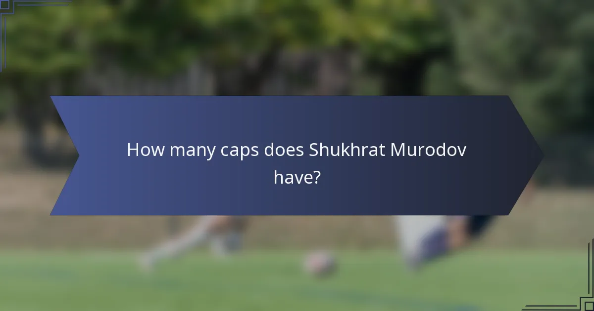 How many caps does Shukhrat Murodov have?