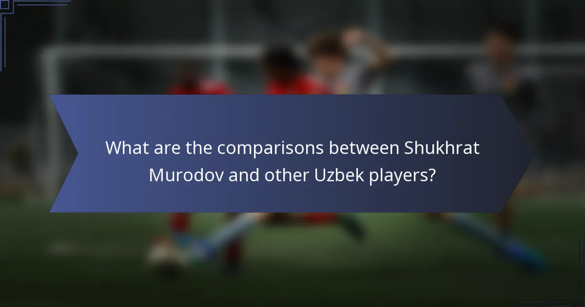 What are the comparisons between Shukhrat Murodov and other Uzbek players?
